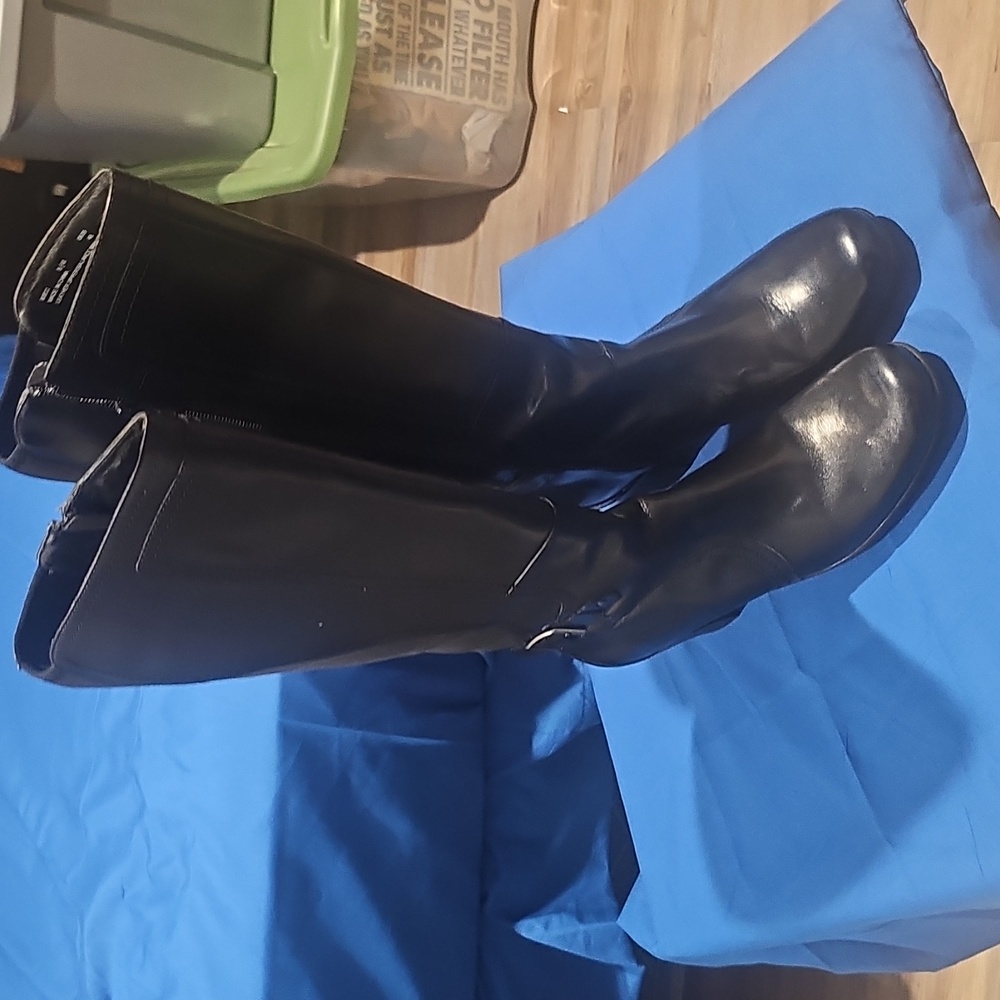 Black Leather Knee-High Boots Size 8.5 Only Worn A Few Times, Exellent Condition - Picture 7 of 11